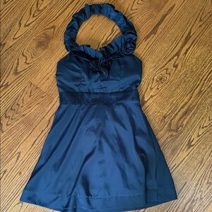 Navy blue halter dress